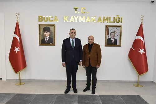 Kaymakamımız Sayın Mahmut Nedim TUNÇER, Ak Parti Buca Yönetim Kurulu Üyesi Arif GÜNEYLİ’nin ziyaretini makamında kabul etti.